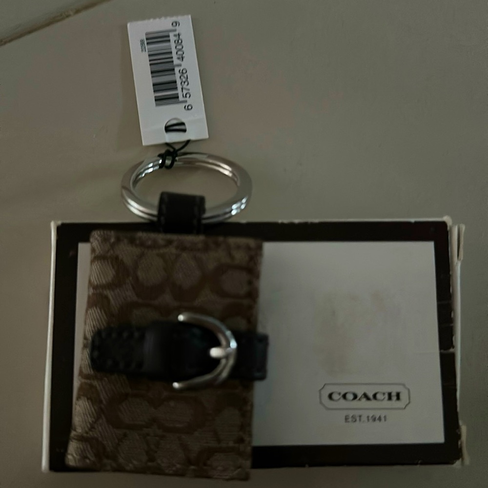 Coach key chain with little case